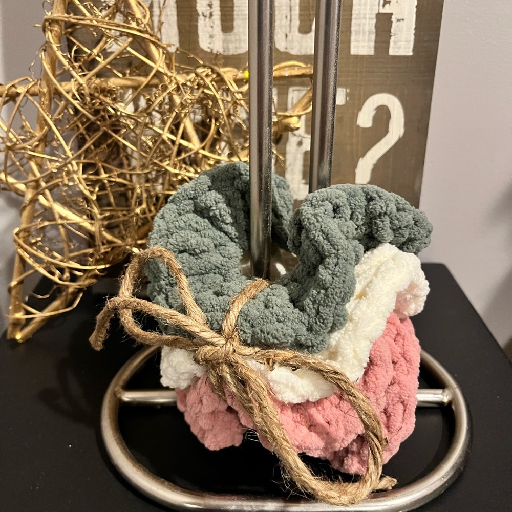 Crochet Scrunchies - New - 3 Pack